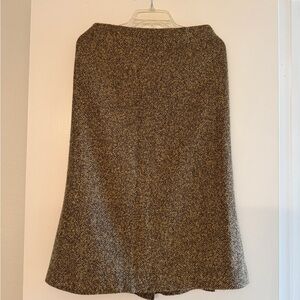 LOFT Brown Herringbone Skirt